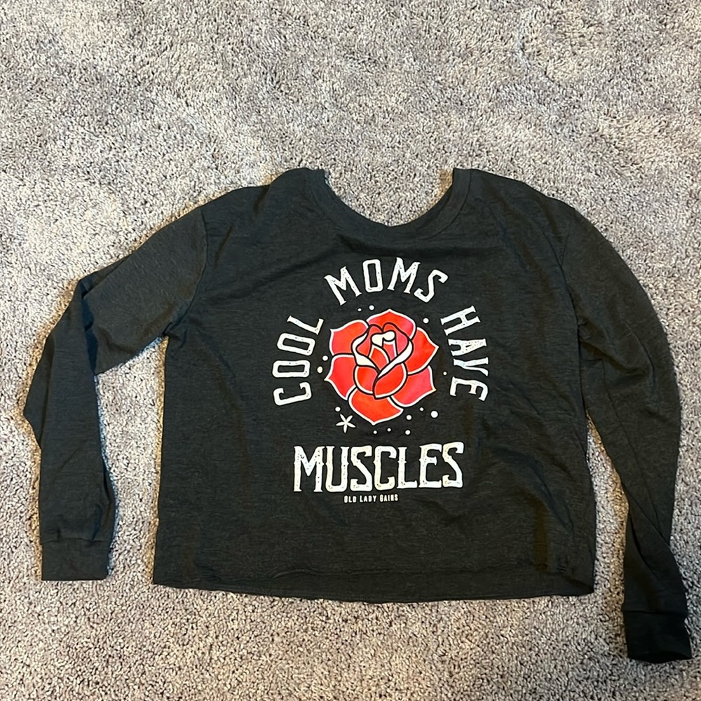 Long sleeve workout shirt - Old Lady Gains